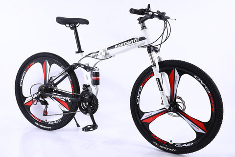 New 26inch bike 21 speed folding mountain bicycle Two-disc brake bicycle Spoke wheel/knife wheel mountain bicycle Adult bike