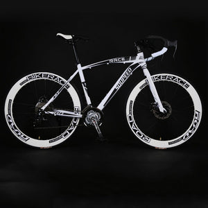 Road Bike 27 Speed Double Disc Brakes for Student Men Women Adult Bicycle