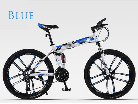 Mountain Bike Folding Bicycle 26 inch Speed Off-road Double Shock Absorbing Racing Student Adult Men And Women