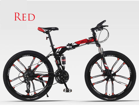 Mountain Bike Folding Bicycle 26 inch Speed Off-road Double Shock Absorbing Racing Student Adult Men And Women