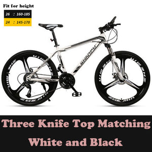 Cross-Country Mountain Bicycle 21/24/27/30 Speed Three-Blade Wheel Ultra-Light Shock Absorption For Men And Women