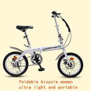 Foldable bicycle women ultra light portable variable speed mini mini bike 20 inch adult adult adult male