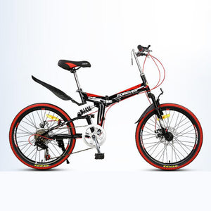 Folding bicycle 22 inches Both men and women Aluminum alloy Double disc brake