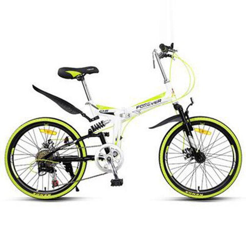 Folding bicycle 22 inches Both men and women Aluminum alloy Double disc brake