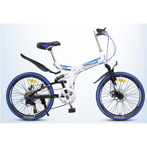 Folding bicycle 22 inches Both men and women Aluminum alloy Double disc brake