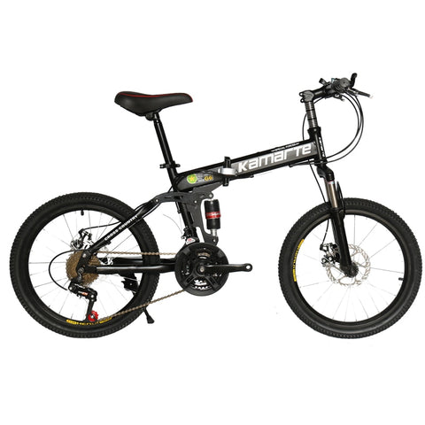 21 speed Children's bicycle 20inch folding mountain bike Two-disc brake Lady bike 5 knife wheel and Spoke wheel folding bicycle