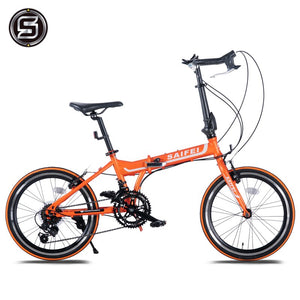 New X-Front Carbon Steel Frame 20 Inch Wheel 14 Speed Folding Bike Outdoor Sport Horns Bar Bicicleta BMX Women Student Bicycle