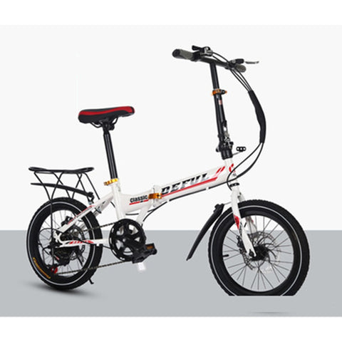 Bicycles New 20-Inch Folding Speed-Change Bicycle Men And Women Bicycle Students Take The Place Of Bicycle Disc Brake Bicycle