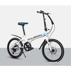 Bicycles New 20-Inch Folding Speed-Change Bicycle Men And Women Bicycle Students Take The Place Of Bicycle Disc Brake Bicycle