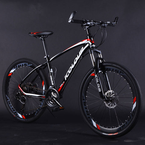 Mountain bike aluminum alloy 26 inch variable speed shock absorption double disc brakes for men and women bicycle