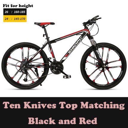 Cross-Country Mountain Bicycle 21/24/27/30 Speed Ten-Blade Wheel Ultra-Light Shock Absorption For Men And Women