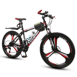 Adult Shock Absorber Mountain Bike 21/27 Speed Double Disc Brakes for Men and Women Students off-road Bicycle