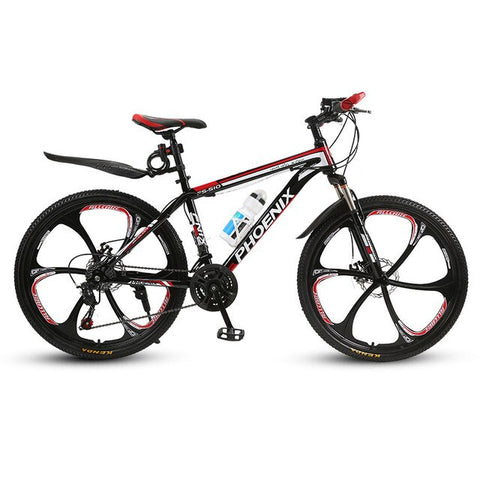 Adult Shock Absorber Mountain Bike 21/27 Speed Double Disc Brakes for Men and Women Students off-road Bicycle