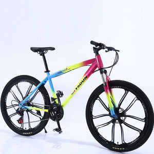 Mountain Bike Man Student One Round Ten Knife Youth Racing Women Speed Double Disc Brakes Shock Off Road Adult Bicycle