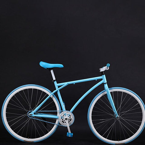 Bicycle Road Bike Fixed Gear Adult Men and Women Models Racing Solid Tires 26 Inch Single Speed Students