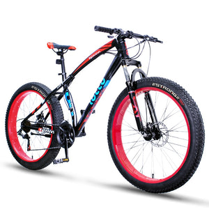 26-inch off-road beach mountain snow bike bicycle ultra-wide tires bicycles double-disc brakes women and men biking