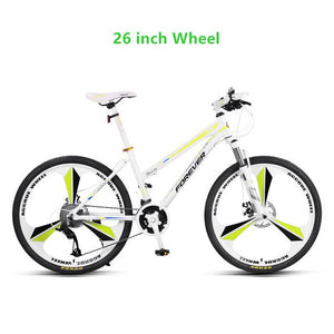 New Brand Lady's Mountain Bike Aluminum Alloy Frame 24/26 inch Wheel 27 Speed Dual Disc Brake Women Bicycle Outdoor Bicicleta