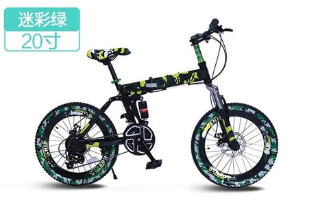 21 Speeds 20"Mountain Folding Bike Mini Bicicleta Plegable Mountain Bike20 Mountain Bicycle City Bicicletas Kids Bike camouflage