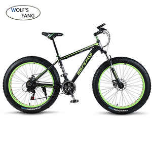 wolf's fang Bicycle 7/21/24 Speed Mountain Bike 26*4.0 Fat bike bicicleta  mtb  Road Folding bike Men Women free shipping
