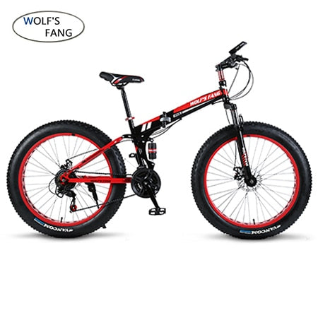 wolf's fang Bicycle 7/21/24 Speed Mountain Bike 26*4.0 Fat bike bicicleta  mtb  Road Folding bike Men Women free shipping