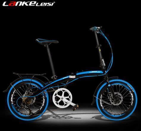 T250111/Folding bike ultra-light portable 20-inch 7-speed disc brake folding car men and women commute bike