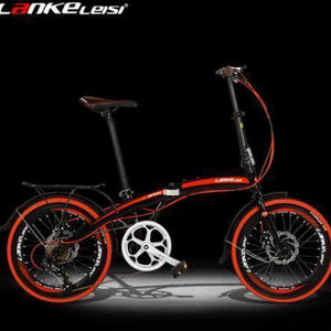 T250111/Folding bike ultra-light portable 20-inch 7-speed disc brake folding car men and women commute bike