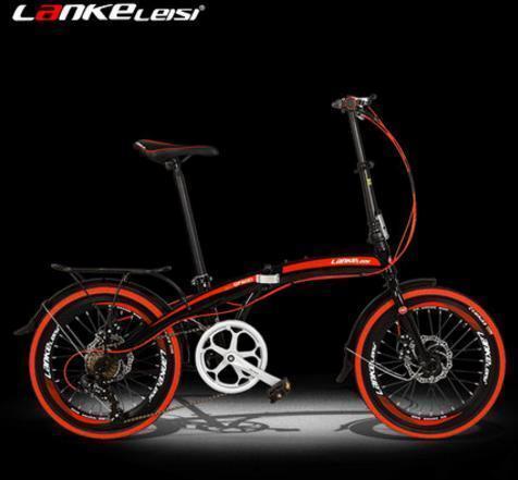 T250111/Folding bike ultra-light portable 20-inch 7-speed disc brake folding car men and women commute bike