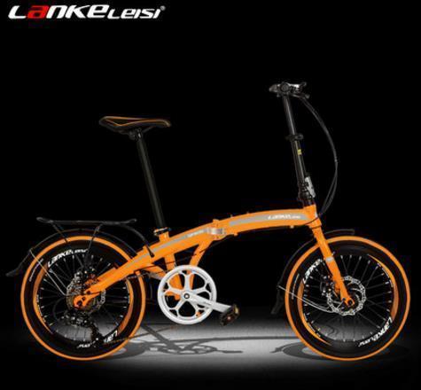 T250111/Folding bike ultra-light portable 20-inch 7-speed disc brake folding car men and women commute bike