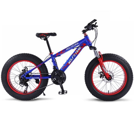 wolf's fang mountain bike 21 speed 2.0 inch bicycle Road bike Fat Bike  Mechanical Disc Brake Women and children  bicycles