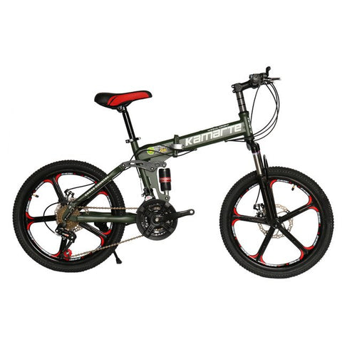 21 speed Children's bicycle 20inch folding mountain bike Two-disc brake Lady bike 5 knife wheel and Spoke wheel folding bicycle