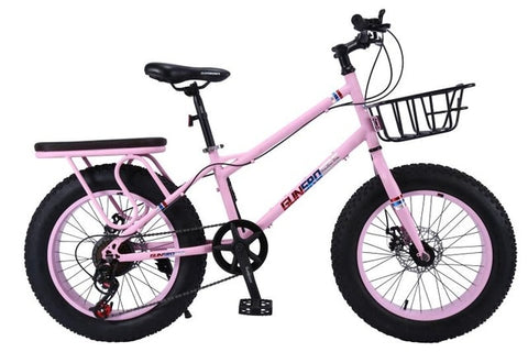 KUBEEN mountain bike 21 speed 2.0 inch bicycle Road bike Fat Bike Mechanical Disc Brake Women and children bicycles