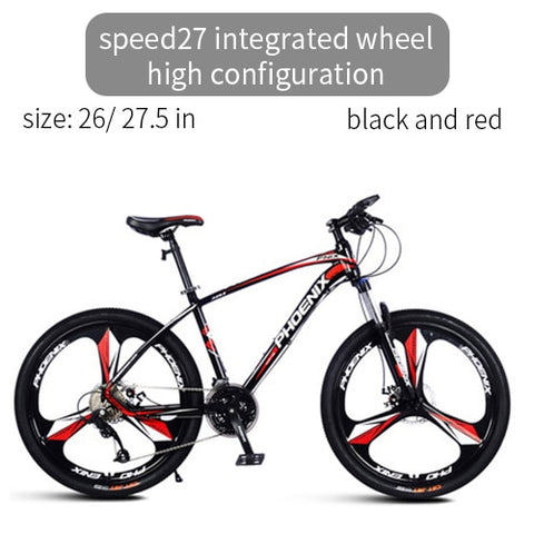 Phoenix Bicycle Motocross Micro-transfer 27 Speed Mountain Road Bike  Men Women Students Mountain Bicycle Disc Brake Racing Bike