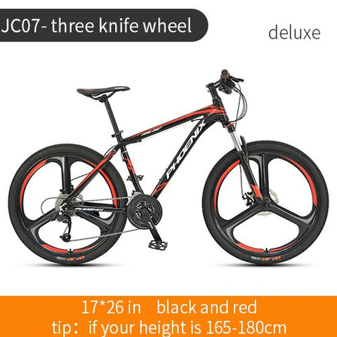 Phoenix Bicycle Motocross Micro-transfer 27 Speed Mountain Road Bike  Men Women Students Mountain Bicycle Disc Brake Racing Bike