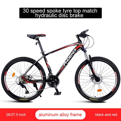 Phoenix 26''27.5''Student off-road Cycling Bike Mountain Bike 27 Speed Mens Women Steel Bicycle MTB Suspension Fork Bicycle